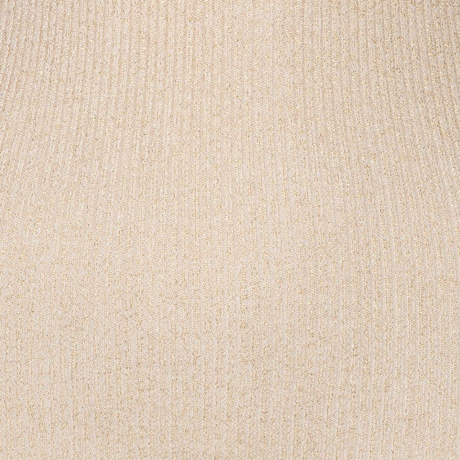 Esqualo Ribbed Lurex Singlet Sand gold lurex detail