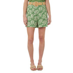 Esqualo Tropical Print Shorts front view showcasing the vibrant tropical print and comfortable fit