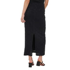 EsQualo Bubble Flower Skirt in Black back view