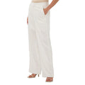 Esqualo Linen Striped Trousers Front Detail