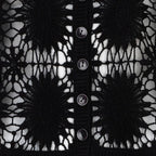 Esqualo Short Sleeve Crochet Cardigan Detail View
