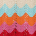 Close-up detail of EsQualo Zig Zag Dress pattern and fabric