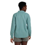 ExOfficio No Fly Zone Seersucker Explorer Shirt Plaid in Dark Salmon back view