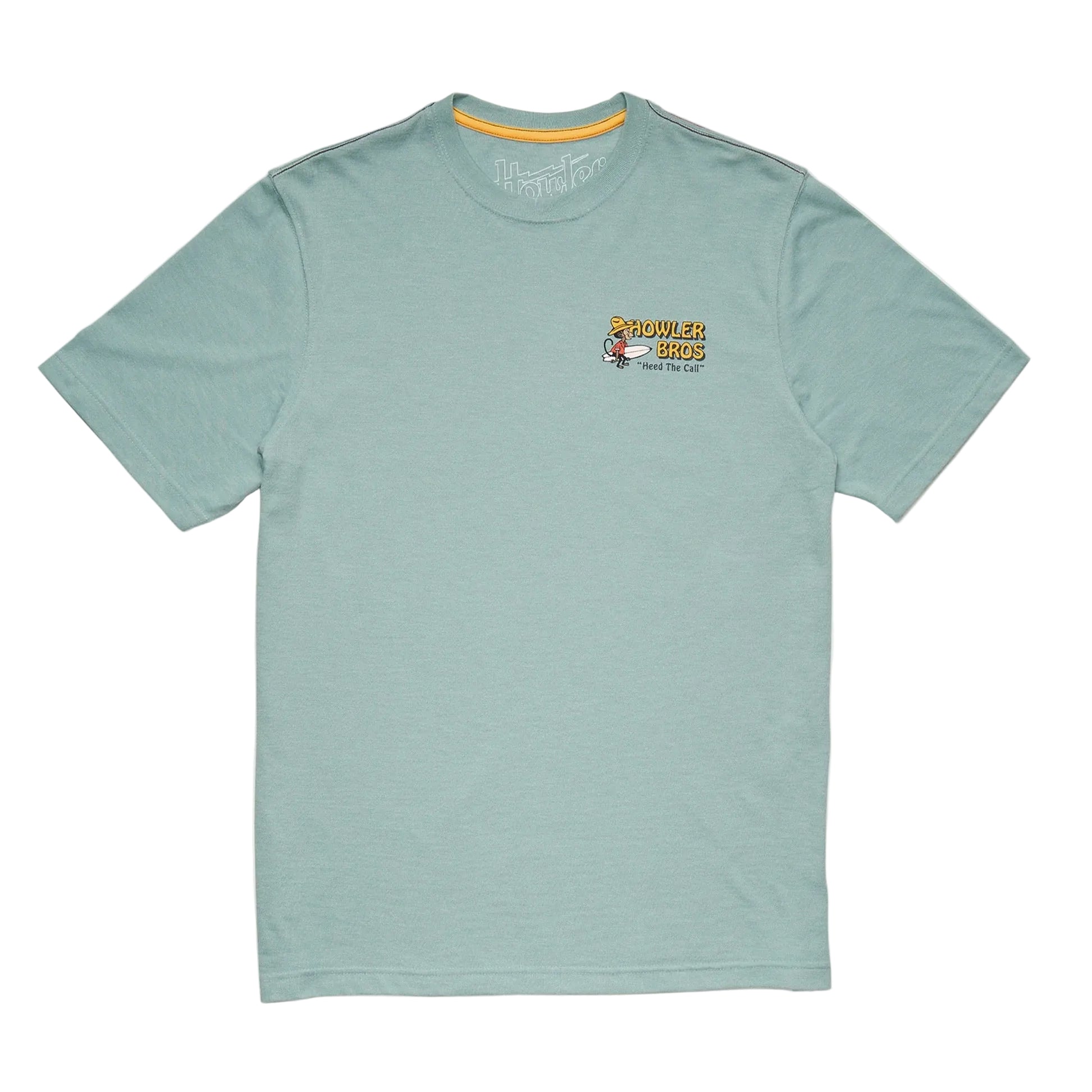 Howler Bros El Monito Surfs Tee in Riviera Blue front view