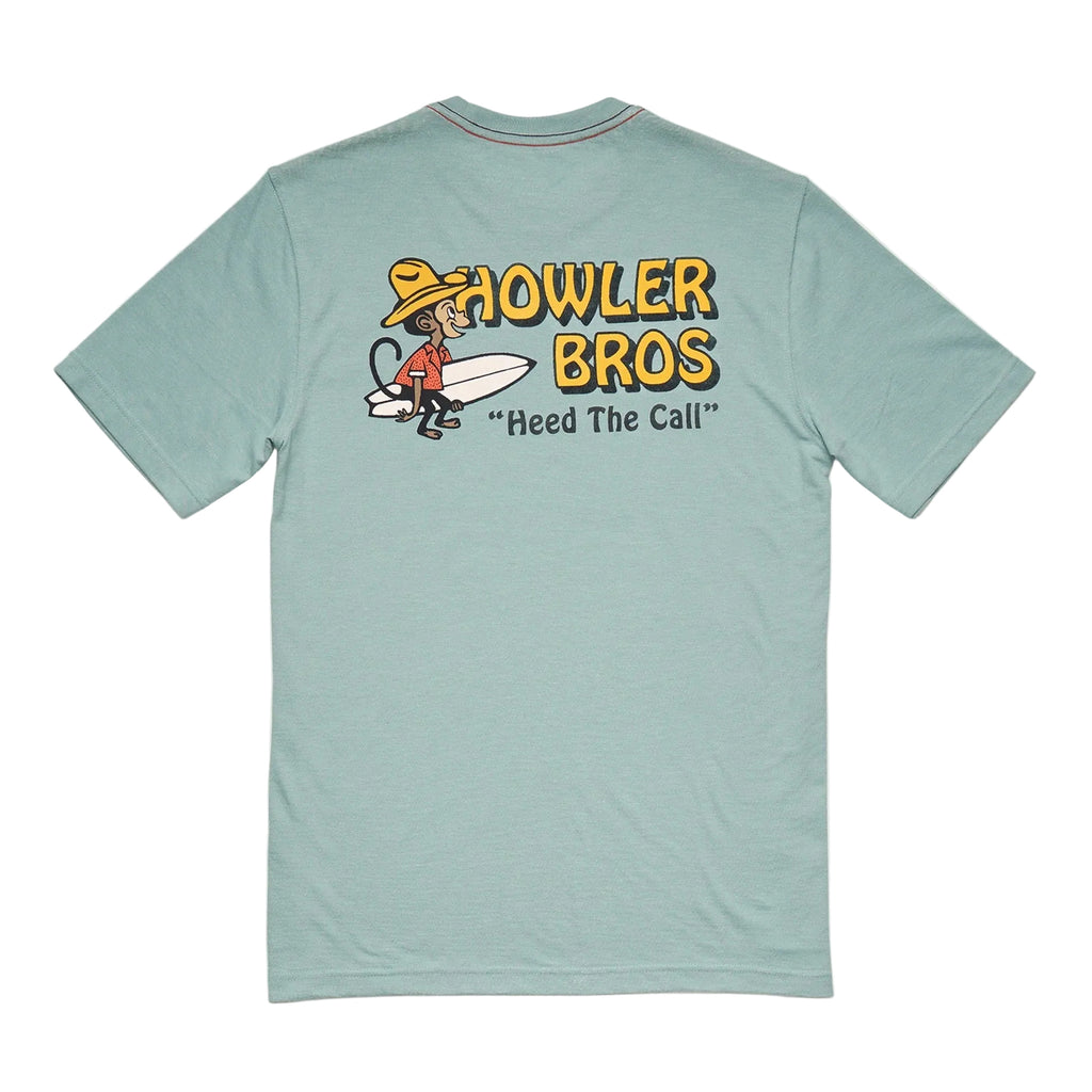 Howler Bros El Monito Surfs Tee graphic artwork detail