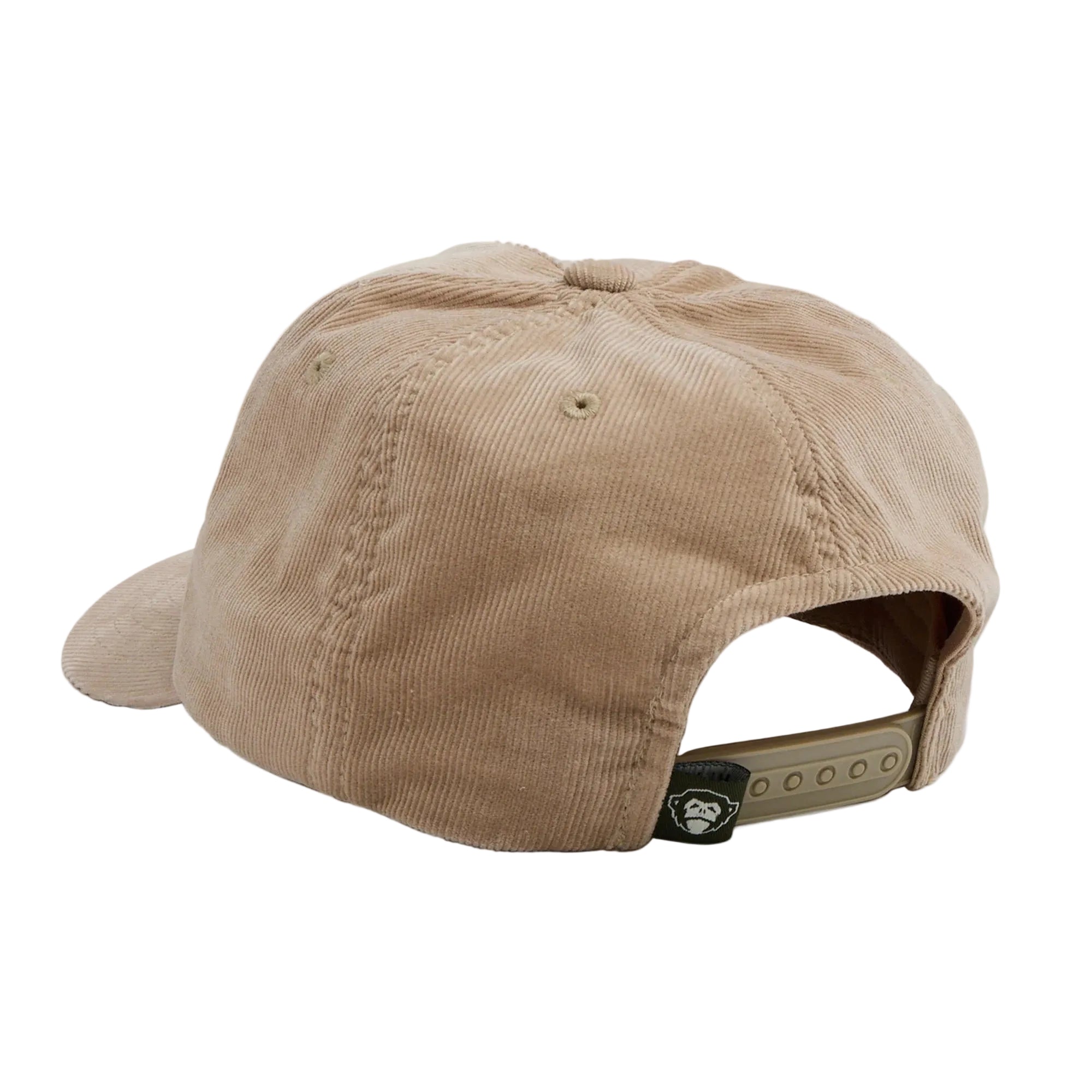 Howler Bros Standard Hat in Khaki Corduroy back view with snapback closure