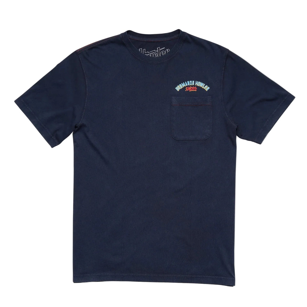 Howler Brothers Cotton Pocket Tee in Frutería Flotante/Navy front view
