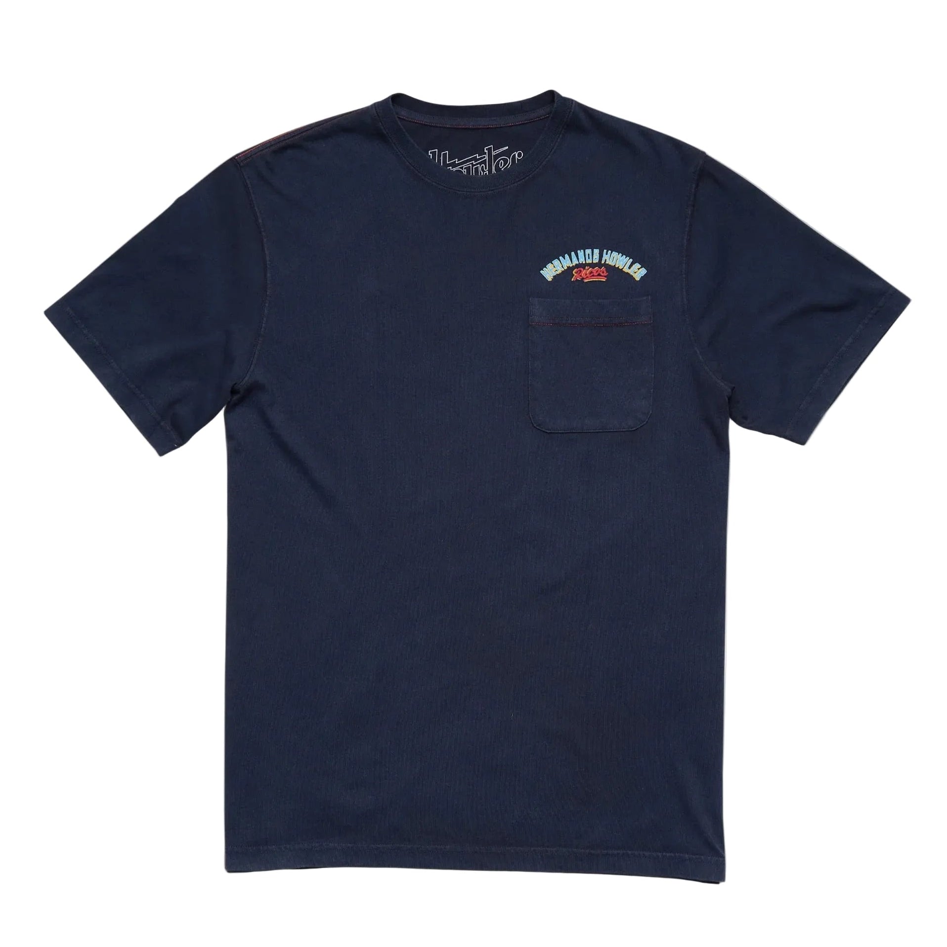 Howler Brothers Cotton Pocket Tee in Frutería Flotante/Navy front view