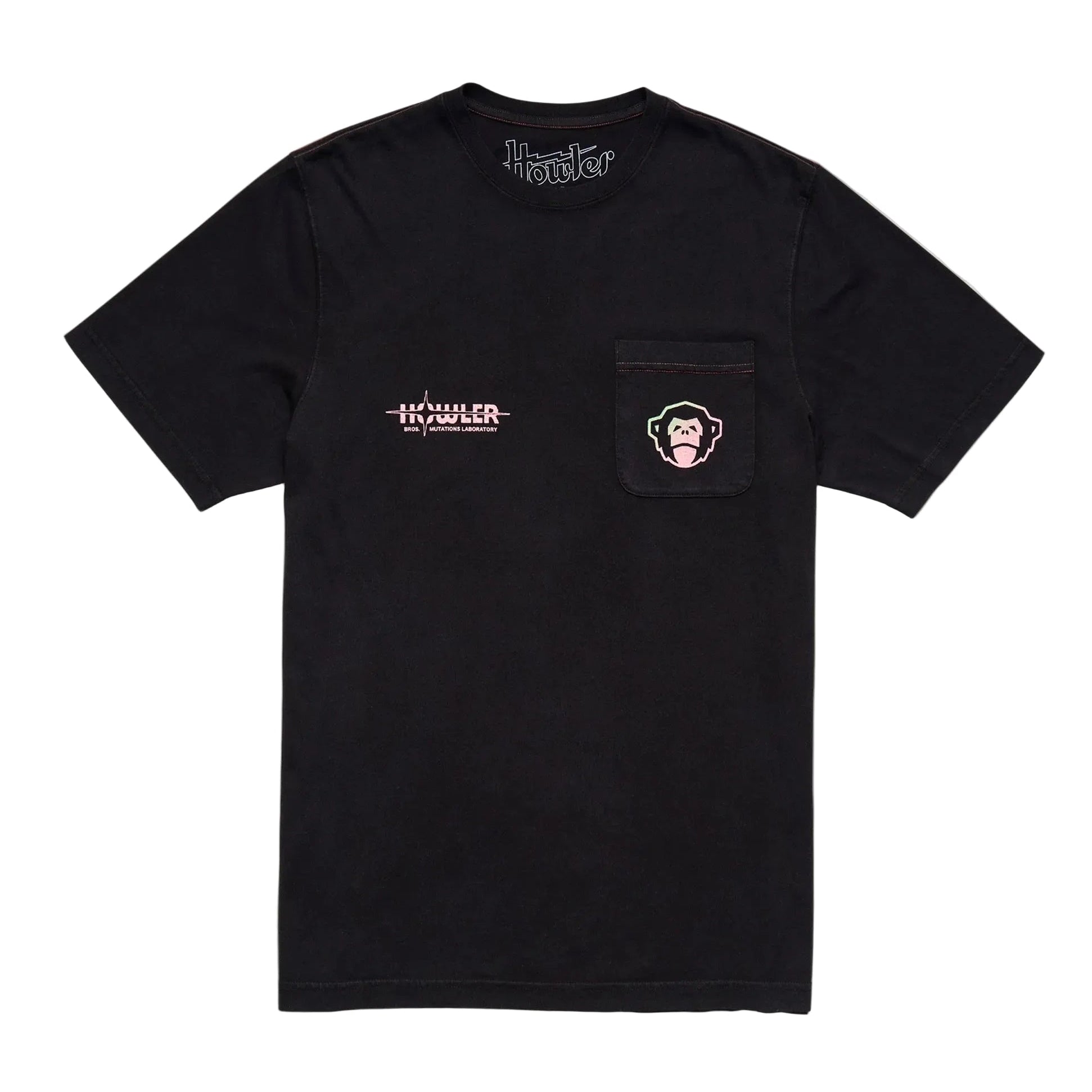 Howler Brothers Cotton Pocket Tee in Mutations Laboratory/Black front view