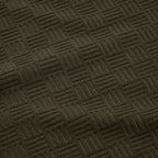 Grid fleece detail of Howler Brothers Men's Eleos Fleece Crewneck in Grids Army