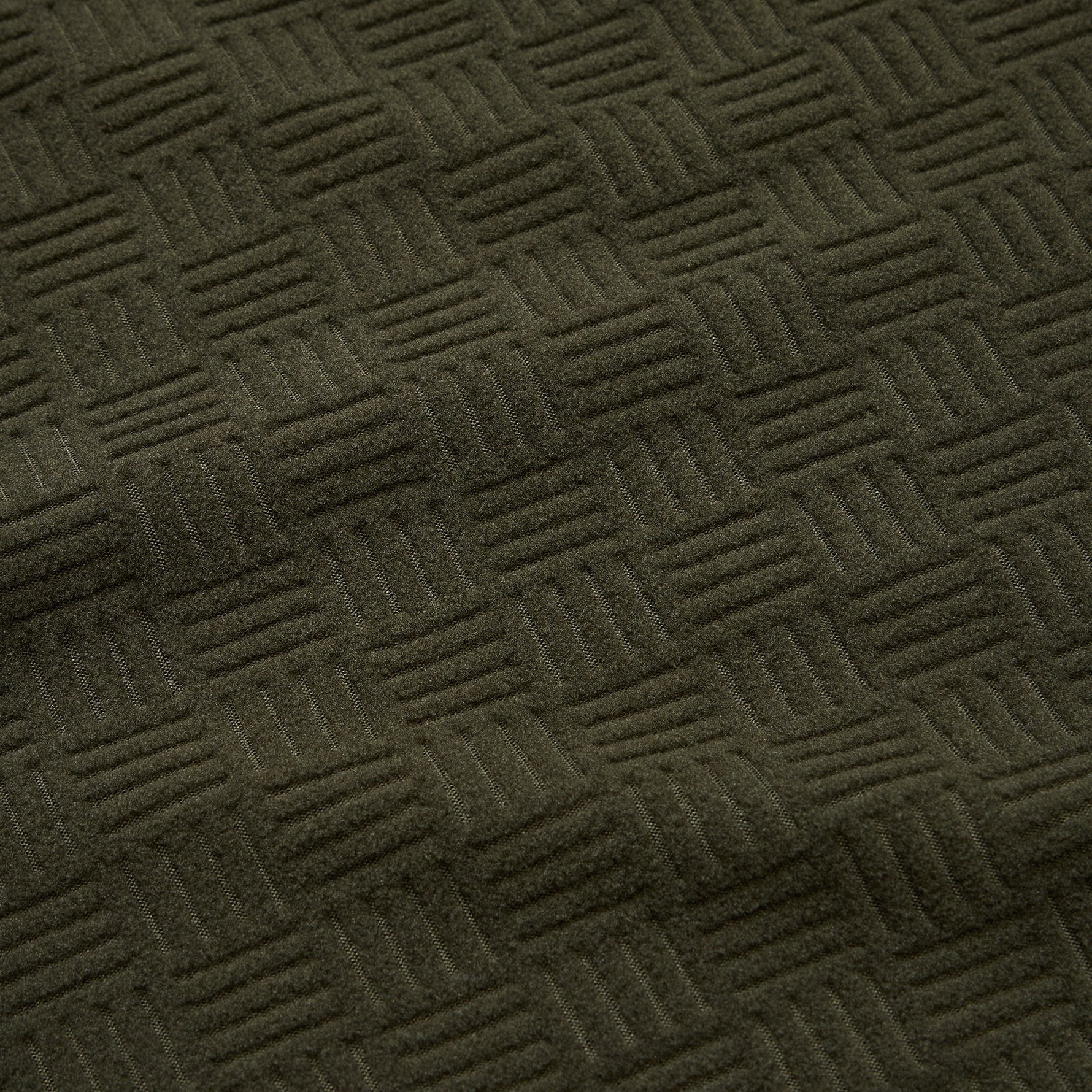 Grid fleece detail of Howler Brothers Men's Eleos Fleece Crewneck in Grids Army