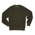 Howler Brothers Men's Eleos Fleece Crewneck in Grids Army flat lay