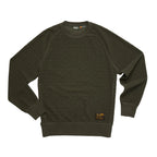 Howler Brothers Men's Eleos Fleece Crewneck in Grids Army flat lay