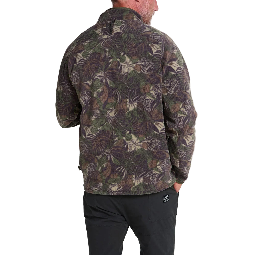 Howler Brothers Men's Free Range Fleece Pullover in Tropic Noir back view