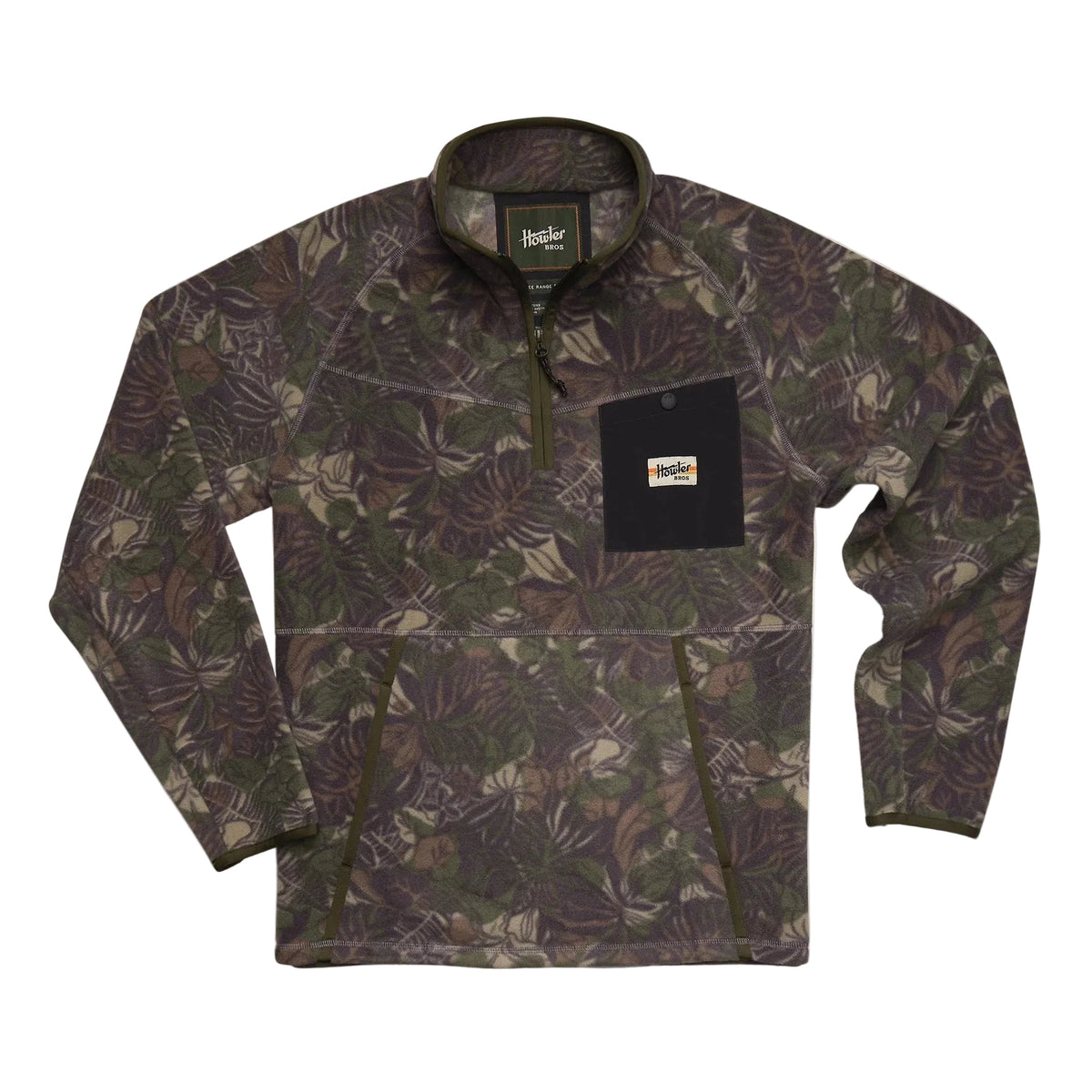 Howler Brothers Men's Free Range Fleece Pullover in Tropic Noir front view