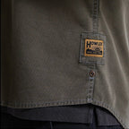 Detail of Howler Brothers Men's HB Trade Shirt in Anthracite