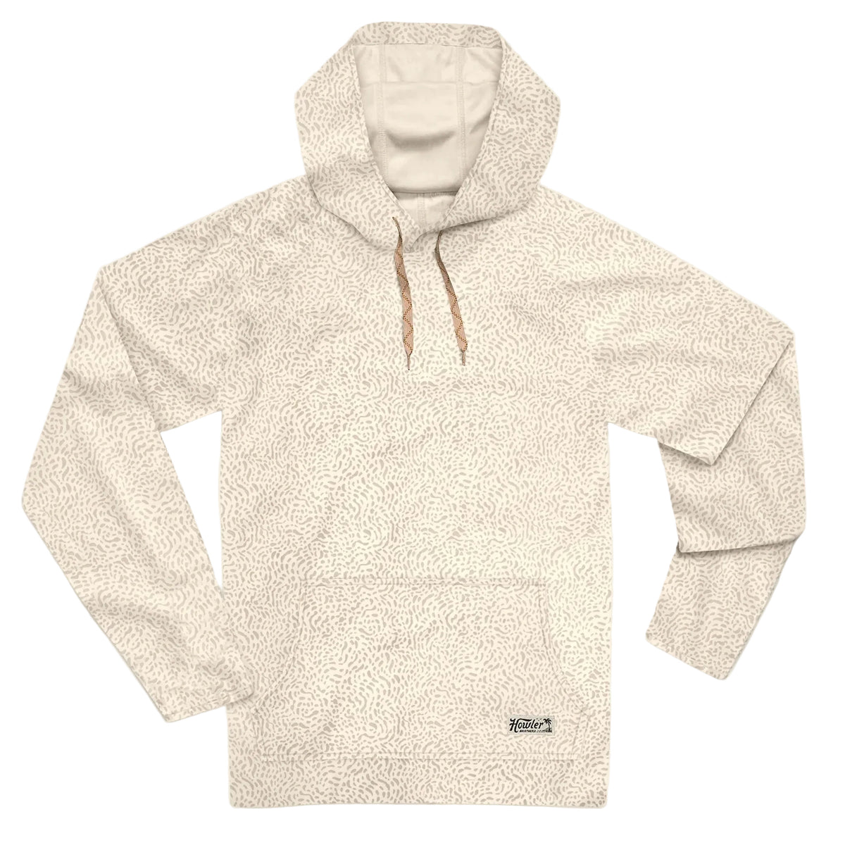 Howler Brothers Men's Loggerhead Hoodie in Pond Patterns / Bone, front view
