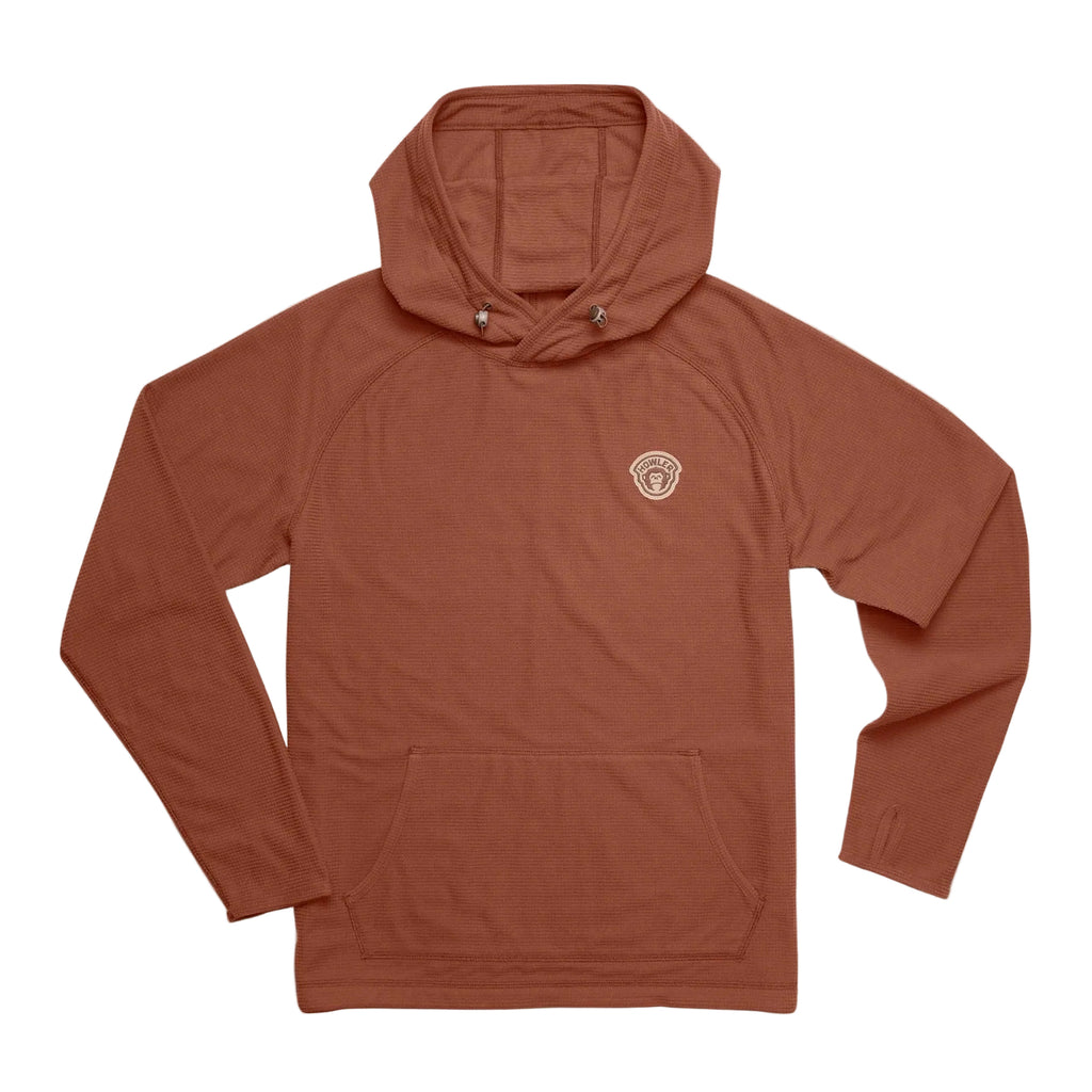Howler Brothers Men's Palo Duro Fleece Hoodie in Mink Brown, front view