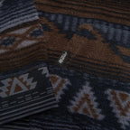 Detail of Howler Brothers Men's Tajima Hoodie in Canyon Codes Winter Sky