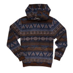 Howler Brothers Men's Tajima Hoodie in Canyon Codes Winter Sky front view