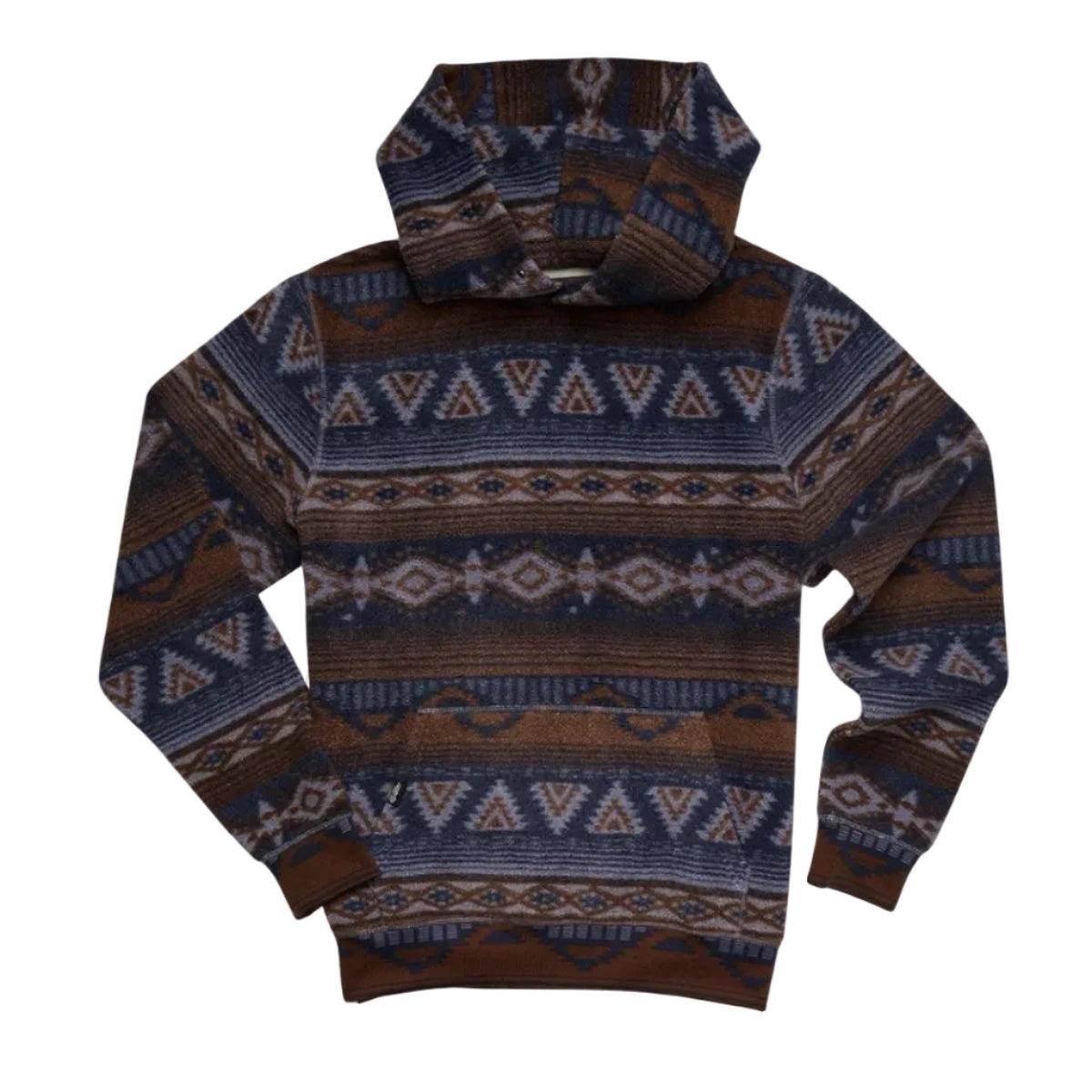 Howler Brothers Men's Tajima Hoodie in Canyon Codes Winter Sky front view