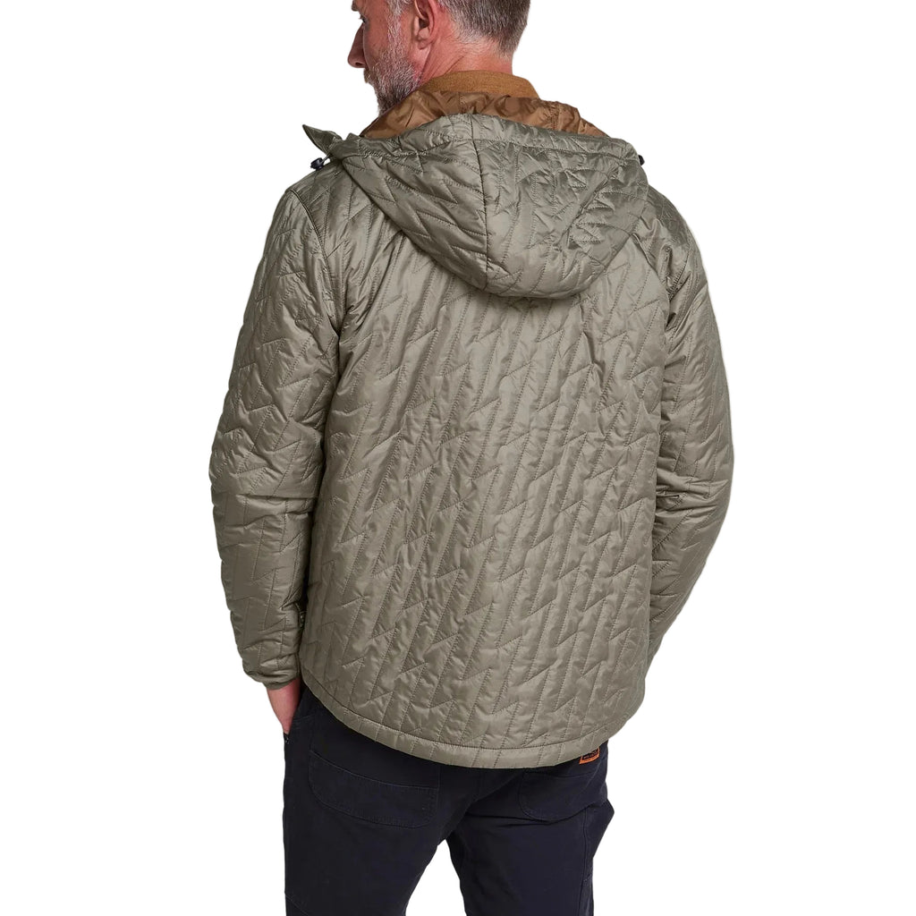 Howler Brothers Men's Voltage Full Zip Jacket in Vetiver back view