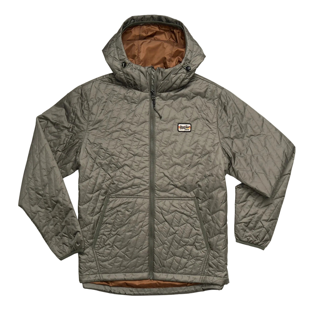 Howler Brothers Men's Voltage Full Zip Jacket in Vetiver front view