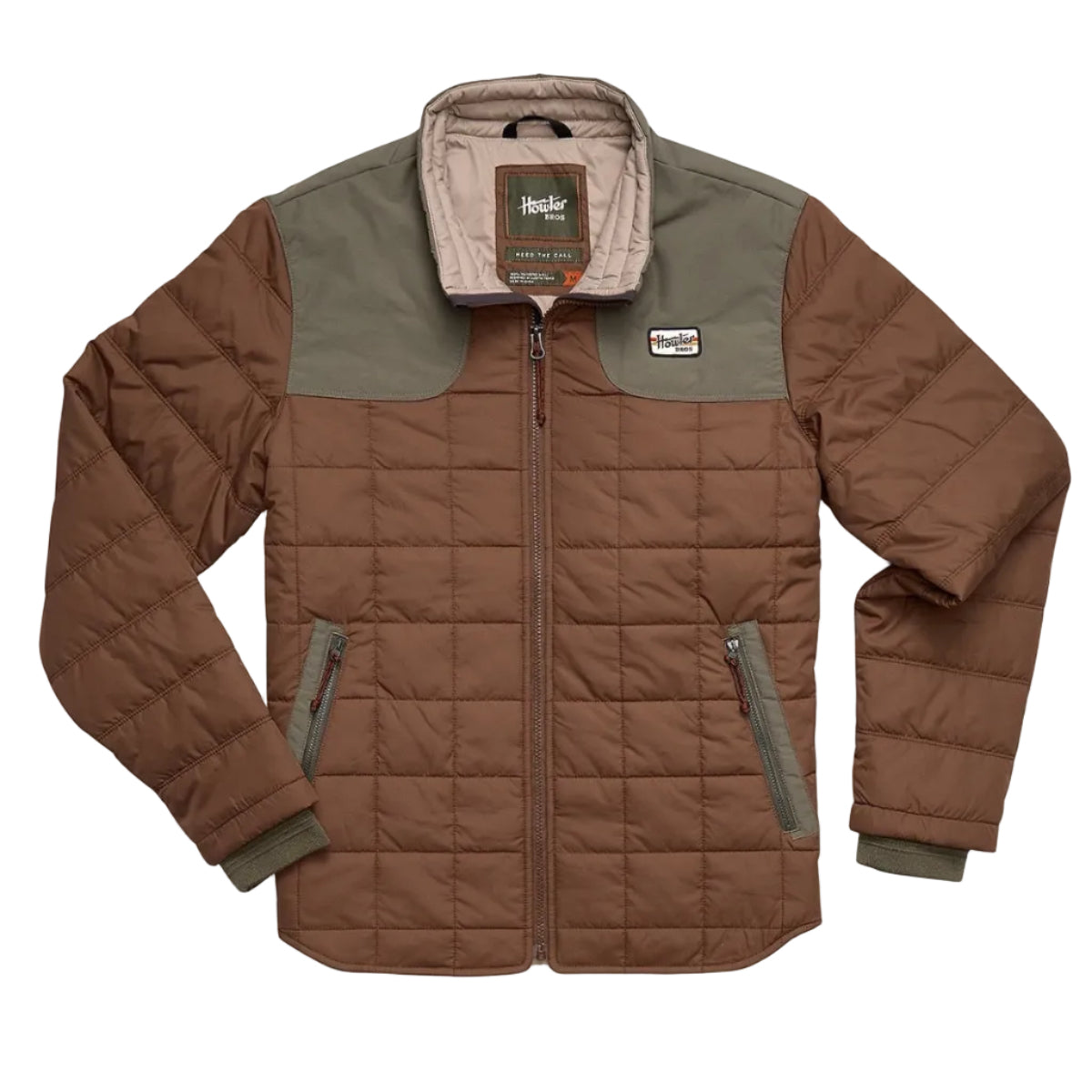 Howler Brothers Men's Merlin Jacket in Cafe/Faded Olive flat lay