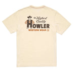 Back view of the Howler Brothers Western Wear Cotton Tee in Natural