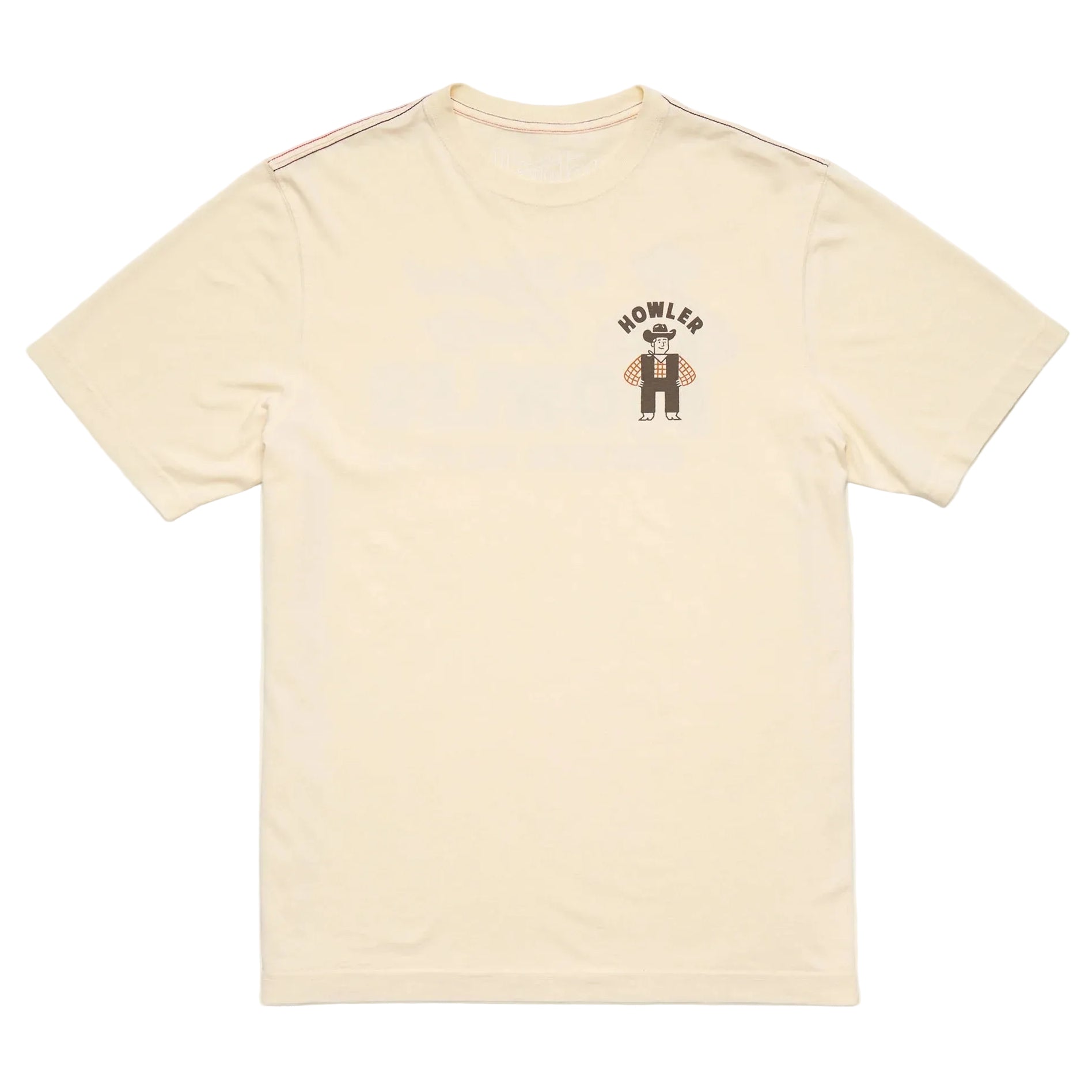 Howler Brothers Western Wear Cotton Tee in Natural featuring vintage-inspired western graphic artwork