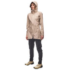 Indyeva KISA III women's rain jacket hood and AquaGuard zipper detail