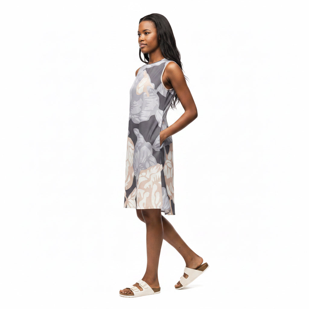 Indyeva Lieve Dress in Boreal Piwonia Print side view