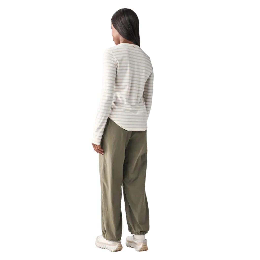 Back view of the Indyeva Women’s Novara III Top in Breeze/Ponce Stripe