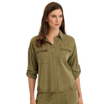 XCVI Women’s Knapp Twill Utility Button-up