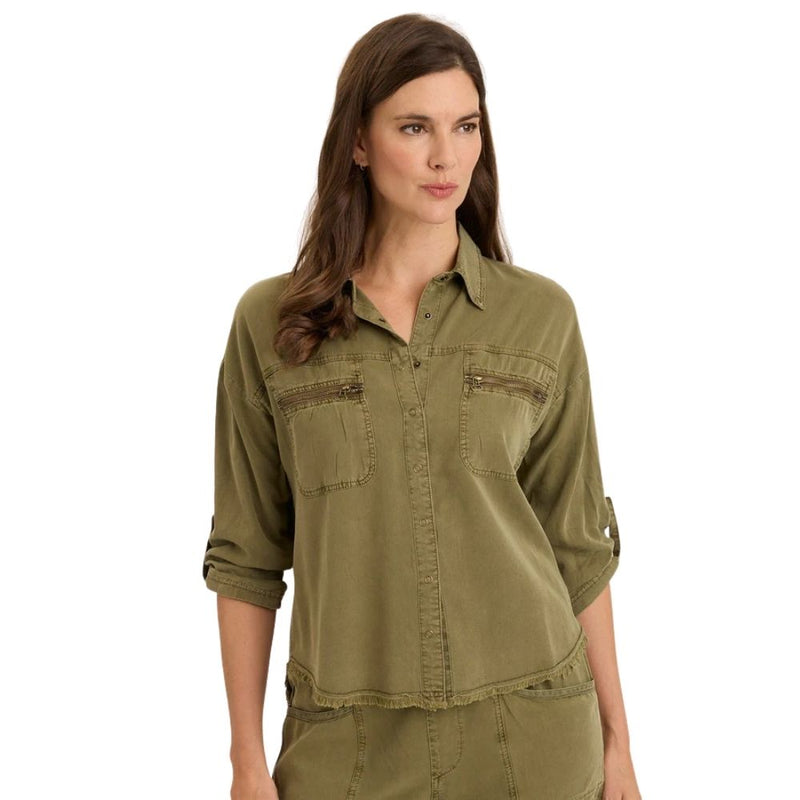 XCVI Women’s Knapp Twill Utility Button-up