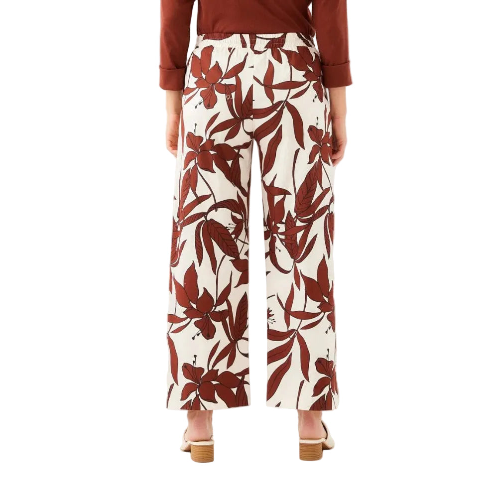 Karen Kane Drawstring Ankle Pant Coco Bloom Print back view