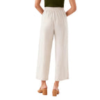Karen Kane Drawstring Linen Pant Oatmeal back view
