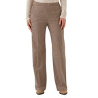 Karen Kane Emily Straight Leg Pants in brown check, front view