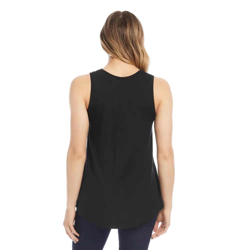 Karen Kane French Terry Tank Top Black back view