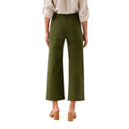 Karen Kane Lauren Patch Pocket Cropped Pant Olive back view
