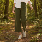 Karen Kane Lauren Patch Pocket Cropped Pant Olive lifestyle view
