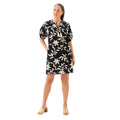 Karen Kane Puff Sleeve Tassel Dress Black front view