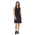Karen Kane Sleeveless Zip-Up Travel Jersey Dress in black front view