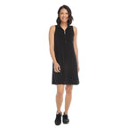 Karen Kane Sleeveless Zip-Up Travel Jersey Dress in black front view