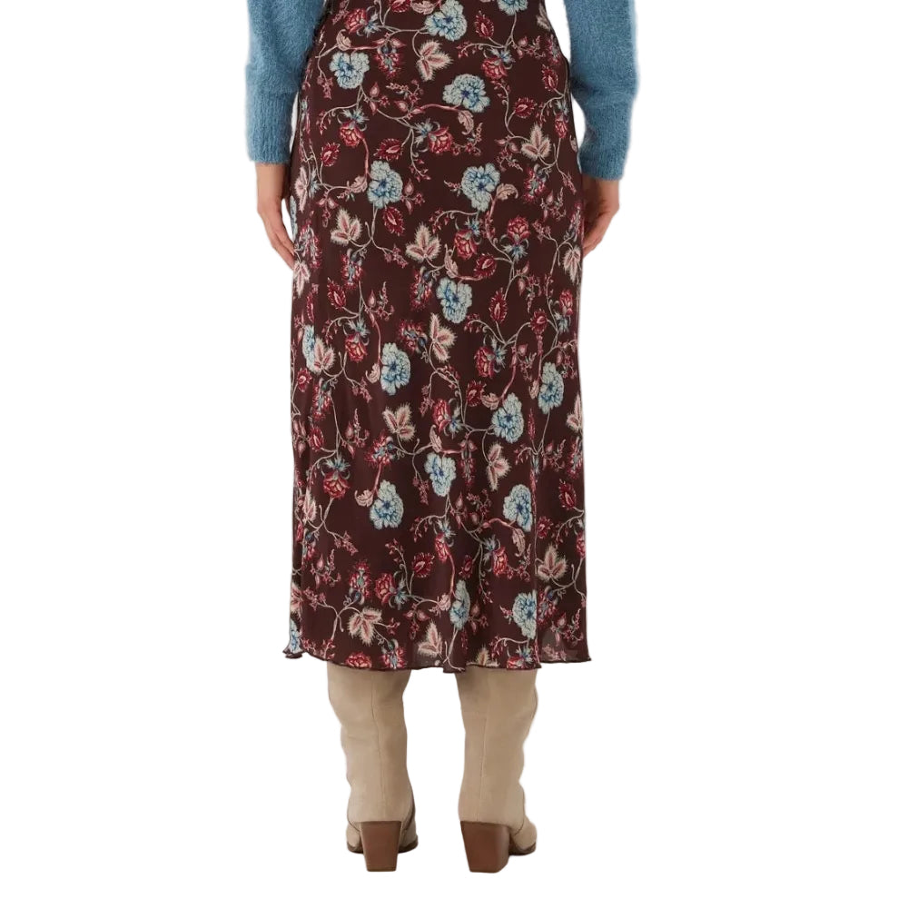 Karen Kane Women's Bias Cut Midi Skirt in Print back view