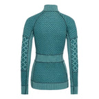 Kari Traa Women's Smekker Half Zip Base Layer in Peacock back view