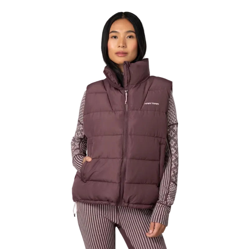 Kari Traa Women’s Linn Vest in Cocoa Powder front view