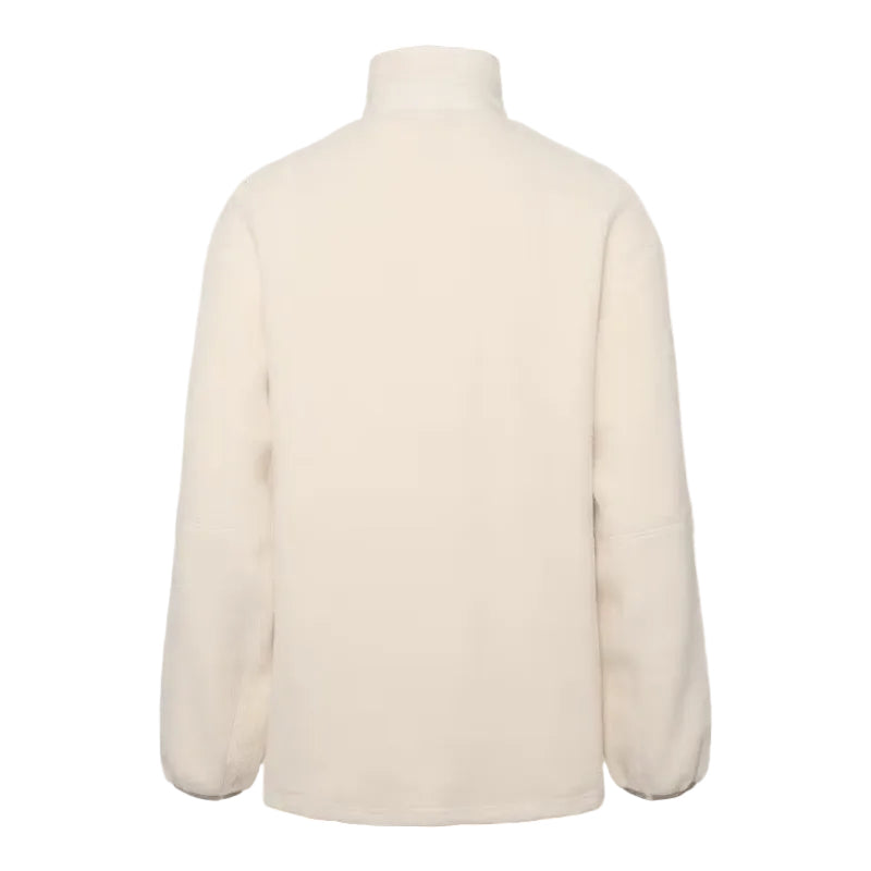 Kari Traa Women’s Røthe Half Zip in Light Beige back view showing the cozy pile-fleece construction