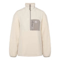 Kari Traa Women’s Røthe Half Zip in Light Beige front view with quilted upper and contrast zippered chest pocket