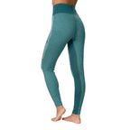 Kari Traa Women’s Smekker High Waist Base Layer Pants in Peacock back view showing the slim fit and high waistband